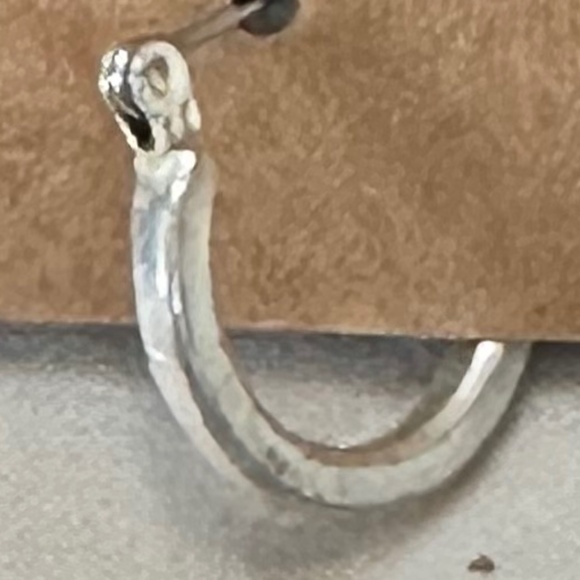 2/$15 Silver tone hinged hoop earrings Thin smooth hoops flat edges. - Picture 15 of 15